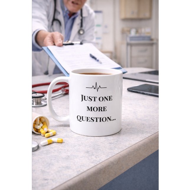 Funny Nurse Mug “One More Question” Custom Name Kaffemugg (Skapare uppladdad)