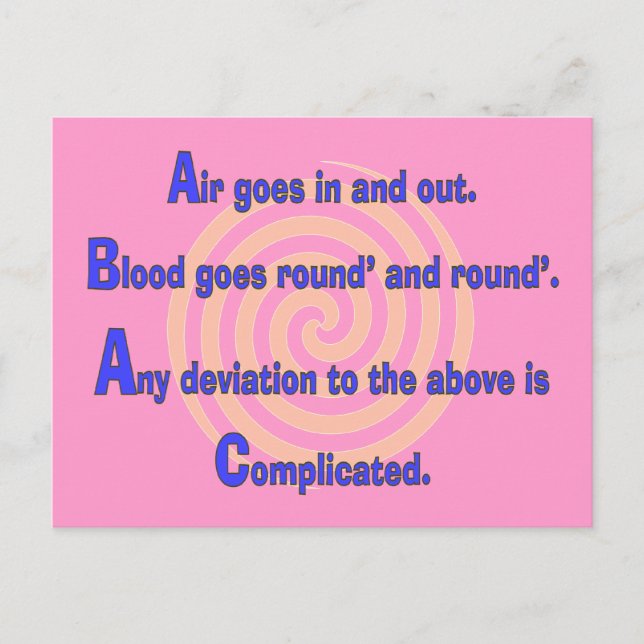 Funny Nurse or Respiratory Therapy Gifts Vykort (Framsida)