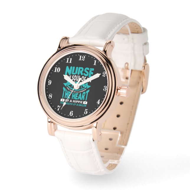 Funny Nurse ord art Armbandsur (Vinkel)