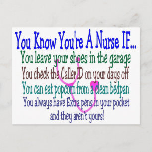 Funny Nurse Ord Vykort