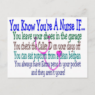 Funny Nurse Ord Vykort