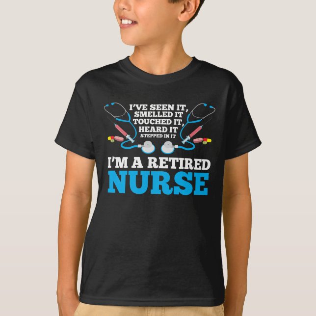 Funny Nurse Pension - pensionerad sjuksköterska T Shirt (Framsida)