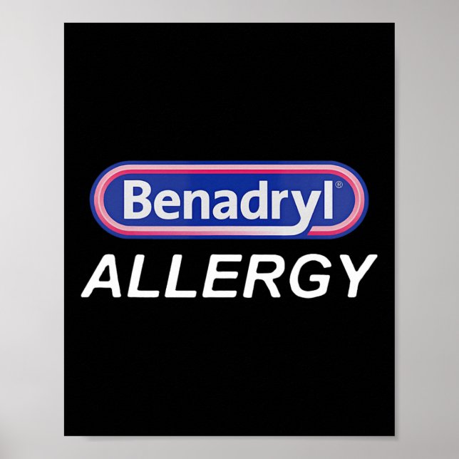 Funny Nurse Pharmacy Halloween Costume Benadryl Al Poster (Framsidan)