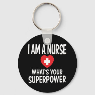 Funny Nurse Quote Black - LPN, RN, Nursing, Nurses Nyckelring