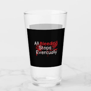 Funny Nurse Sjukvårdare Bleeding Stops Quote Glaskopp