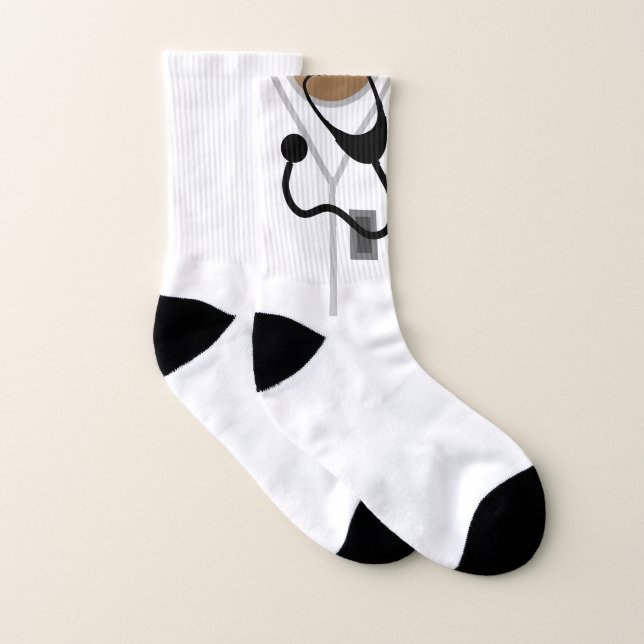 Funny Nurse Stethoscope SCrub Top Anpassningsbar Strumpor (Par)