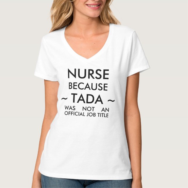 Funny Nurse T-Shirt (Framsida)
