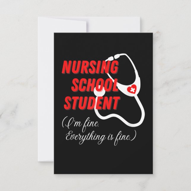 Funny Nursing School Student Gift RN Stethoscope OSA Kort (Framsida)