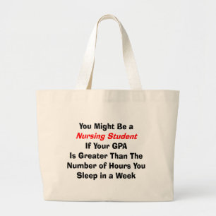 Funny Nursing Student Gifts Jumbo Tygkasse