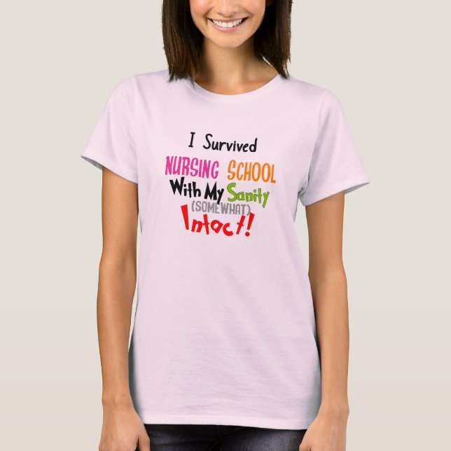 Funny Nursing Student Studenten T-Shirts (Framsida)