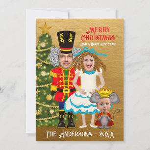 Funny Nutcracker Clara Mouse Kung jul Julkort