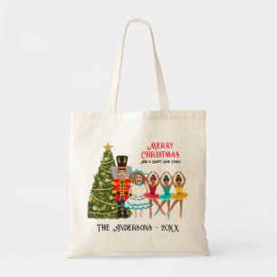 Funny Nutcracker-familj av fem   Tre flickor Tygkasse