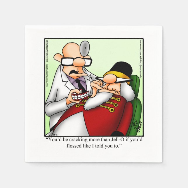Funny Nutcracker Humor Party Napkins Pappersservett (Framsidan)