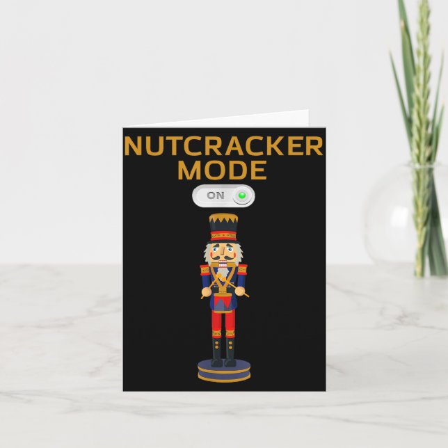 Funny Nutcracker Shirt Christmas Nutcracker Mode O Kort (Framsida)
