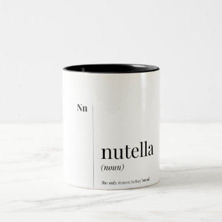 Funny Nutella-definition Två-Tonad Mugg