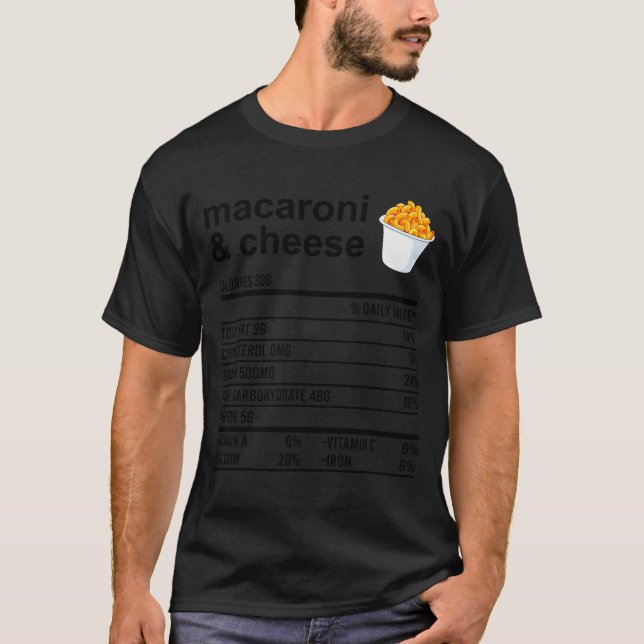Funny Nutrition Facts Thanksgiving Apparel Macaron T Shirt (Framsida)