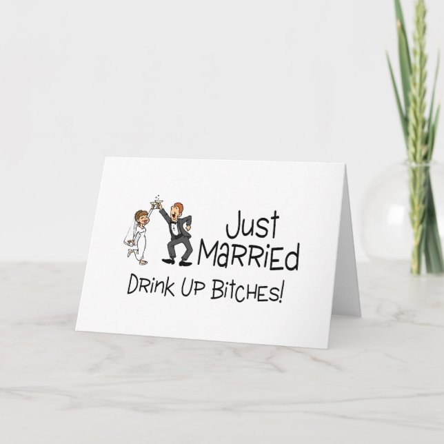 Funny Ny gifta Bröllop Toast Meddelande (Framsida)