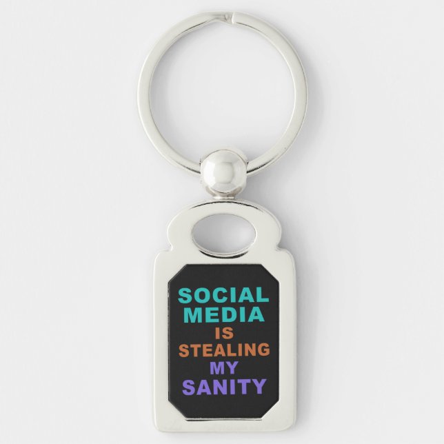 Funny nyckelring för "Social Media" (Framsidan)
