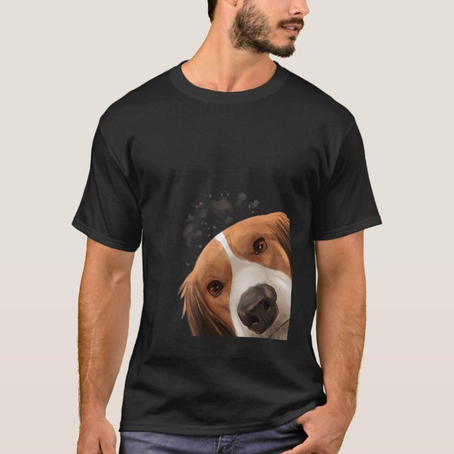 Funny Nyfiken Hund Kooikerhondje T Shirt (Framsida)