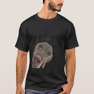 Funny Nyfiken Hund Weimaraner T Shirt
