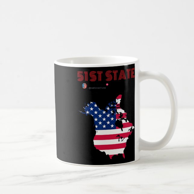 Funny O Canada 51st State Trump Canada Meme Americ Kaffemugg (Höger)