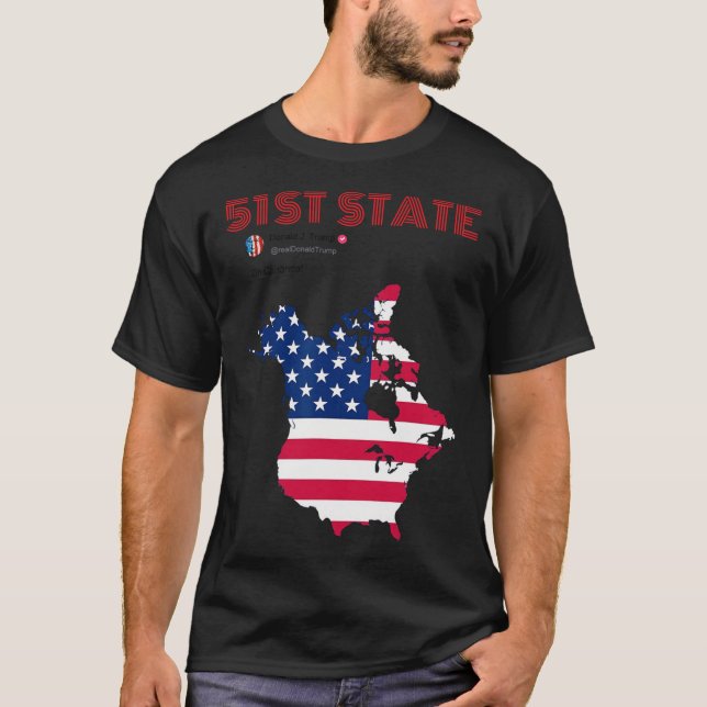 Funny O Canada 51st State Trump Canada Meme Americ T Shirt (Framsida)