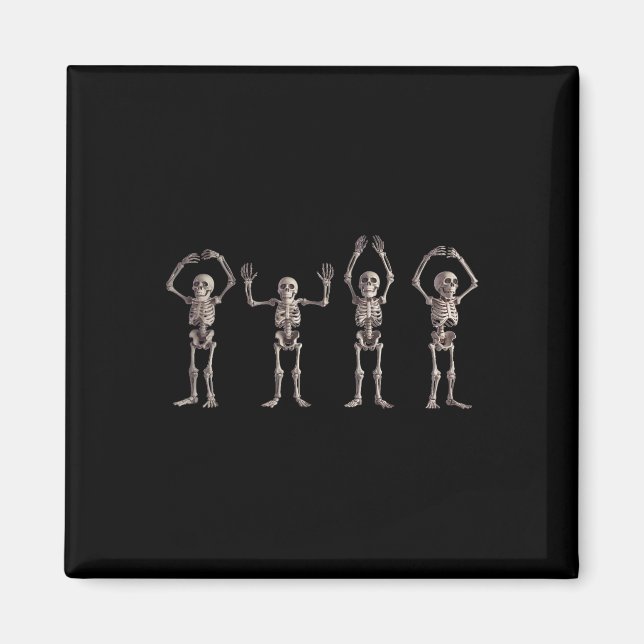 Funny O-h-i-o State Skeleton Älskare Ohio Hallowee Magnet (Framsidan)