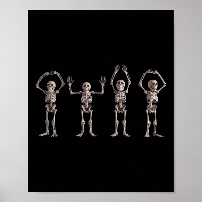 Funny O-h-i-o State Skeleton Älskare Ohio Hallowee Poster (Framsidan)