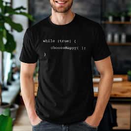 Funny oändlig loop Välj Lycklig Programmer T Shirt