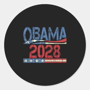 Funny Obama För president Obama 2028 För manar kvi Runt Klistermärke
