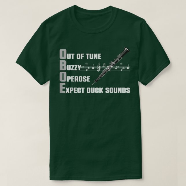 Funny Oboist Music Orchestra Oboe Musical Instrume T Shirt (Design framsida)