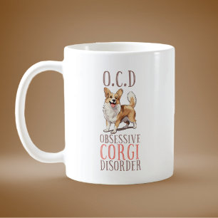 Funny Obsessiv Corgi Disorder Kaffemugg