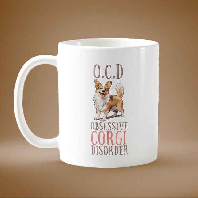 Funny Obsessiv Corgi Disorder Kaffemugg (Skapare uppladdad)