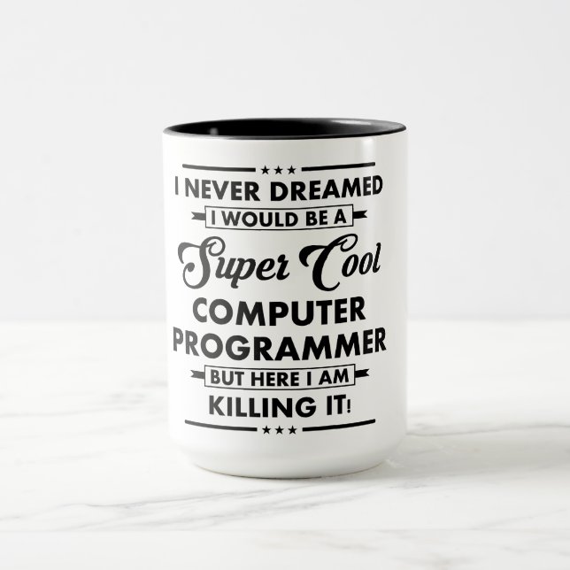 Funny Occupation/Profession Super Cool Programmer Mugg (Center)