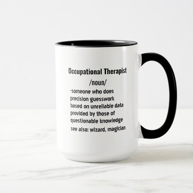 Funny Occupational Therapist Definition gifts  Mugg (Höger)