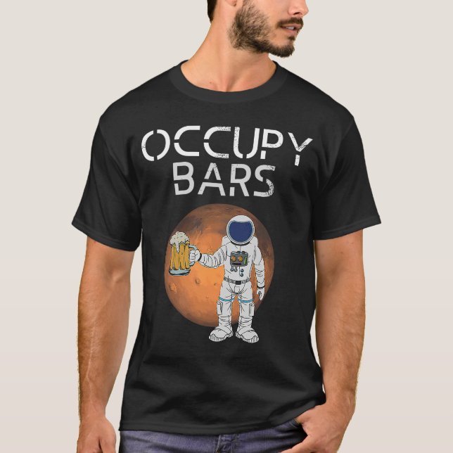 Funny Occupy Pub Space Tävling och Uppdrag  T Shirt (Framsida)