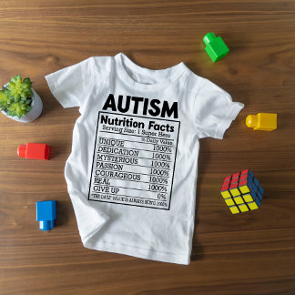 Funny och Cute Autism Näringsfakta T Shirt