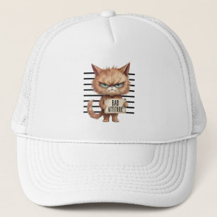 Funny och Cute Cat Mugshot Keps