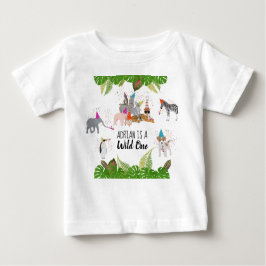Funny och Cute Jungle Animals vid Party Vild 1 T Shirt
