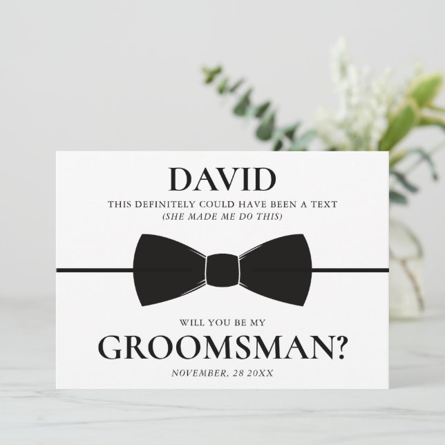 Funny och Elegant Anpassningsbar Groomsman Frieri  Inbjudningar (Stående Fram)