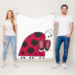 Funny och Euphoric Ladybug Fleecefilt