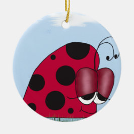 Funny och Euphoric Ladybug Julgransprydnad Keramik