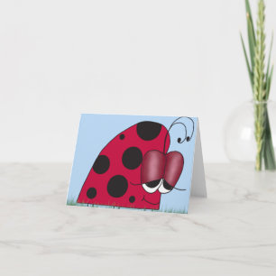 Funny och Euphoric Ladybug Kort