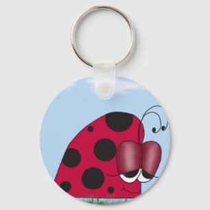 Funny och Euphoric Ladybug Nyckelring