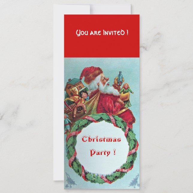 FUNNY OCH HUMOROUS JULTOMTEN VINTAGE KRONA INBJUDNINGAR (Framsida)