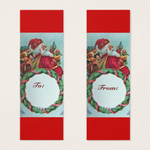 FUNNY OCH HUMOROUS JULTOMTEN VINTAGE KRONA LITET VISITKORT