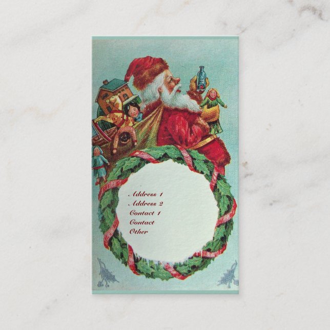 FUNNY OCH HUMOROUS JULTOMTEN VINTAGE KRONA VISITKORT (Framsida)