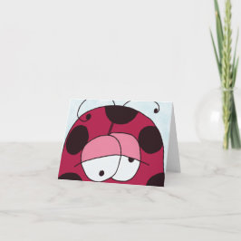Funny och Knubbig Ladybug Kort