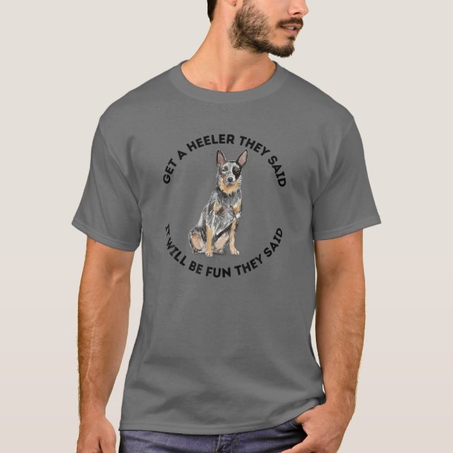 Funny och Sarkastic Blue Heeler Samlare Aussie Val T Shirt (Framsida)
