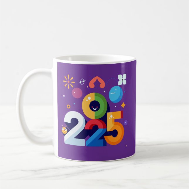Funny och Witty Graphic Design 2025 Kaffemugg (Vänster)